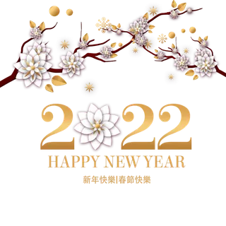 2022新年艺术创意字体虎年3D立体标题数字文字png免抠字素材