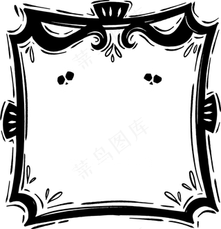 万圣节边框骷髅元素像框