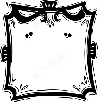 万圣节边框骷髅元素像框