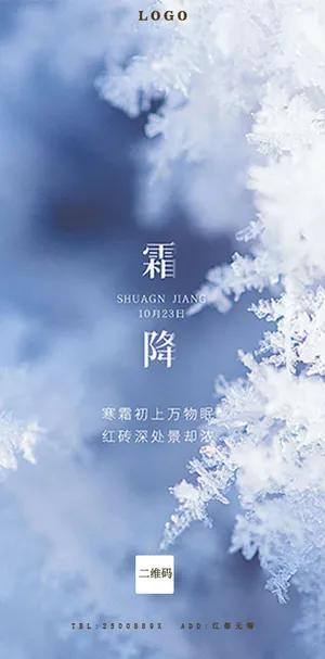 SHUANGJIANG霜降节气海报2
