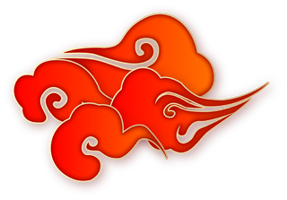 大气中国风祥云国潮风金边立体云朵剪纸创意装饰元素PNG免抠素材