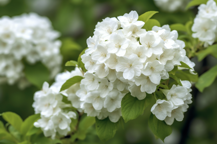 枝条开满了白花花朵细节摄影图(4032x2688)