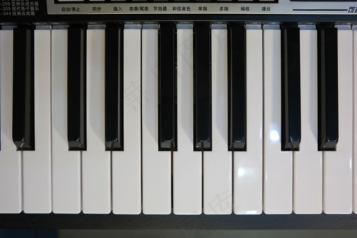 美科电子钢琴乐器黑白琴键高清特写