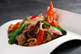 川菜湘菜高清菜谱 松茸菌炒象鹅扣