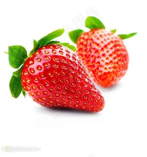 红彤彤的草莓素材水果图片