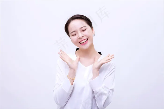 清新美女开心表情