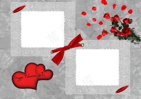 鲜花相框素材图片下载