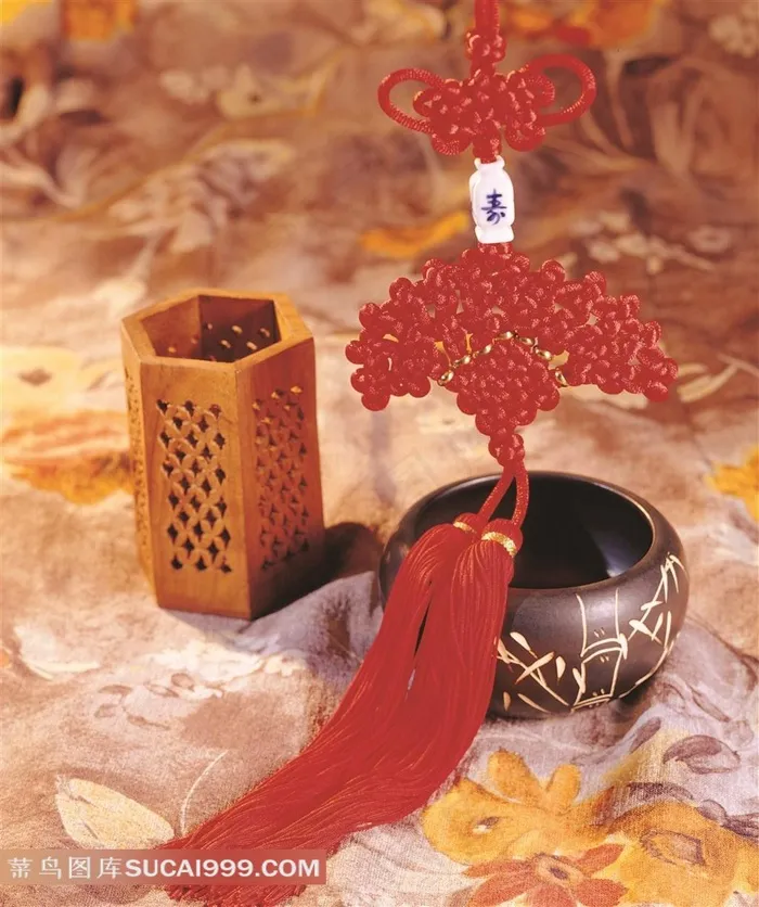 唯美红色中国结素材图片