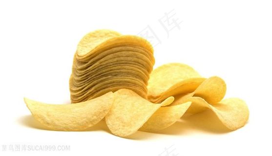 堆叠的薯片高清图