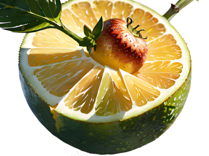 绿色分享高清手绘免抠素材图橙PNG2