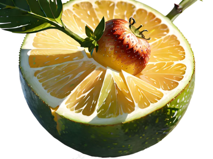 绿色分享高清手绘免抠素材图橙PNG2