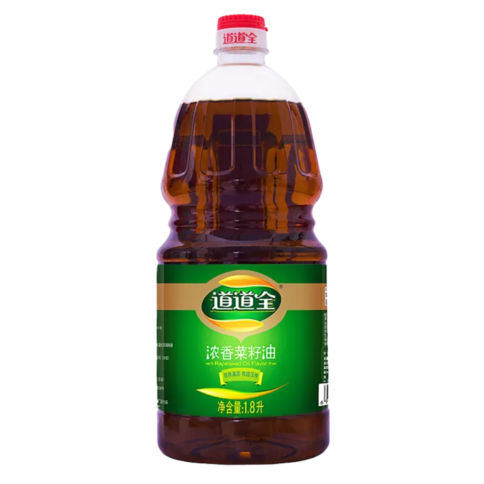 道道全浓香菜籽油1.8升超市商品白底图免抠实物摄影png格式图片透明底