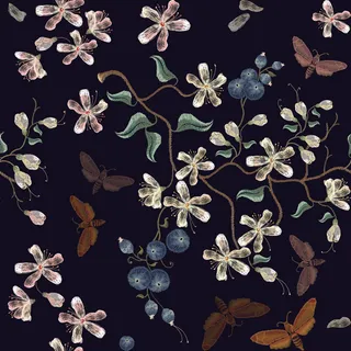 花卉唯美手绘花朵面料纹理手机壳布料面料印花服装矢量图案素材