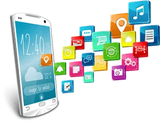 智能手机设备卡通软件图标科技kv主视觉素材