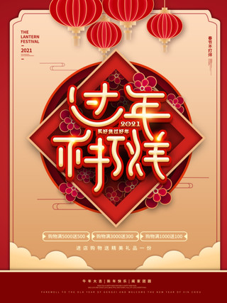 电商宝贝详情页模板中国风过年春节不打烊