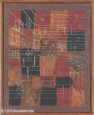 保罗克利水彩墙面艺术插画