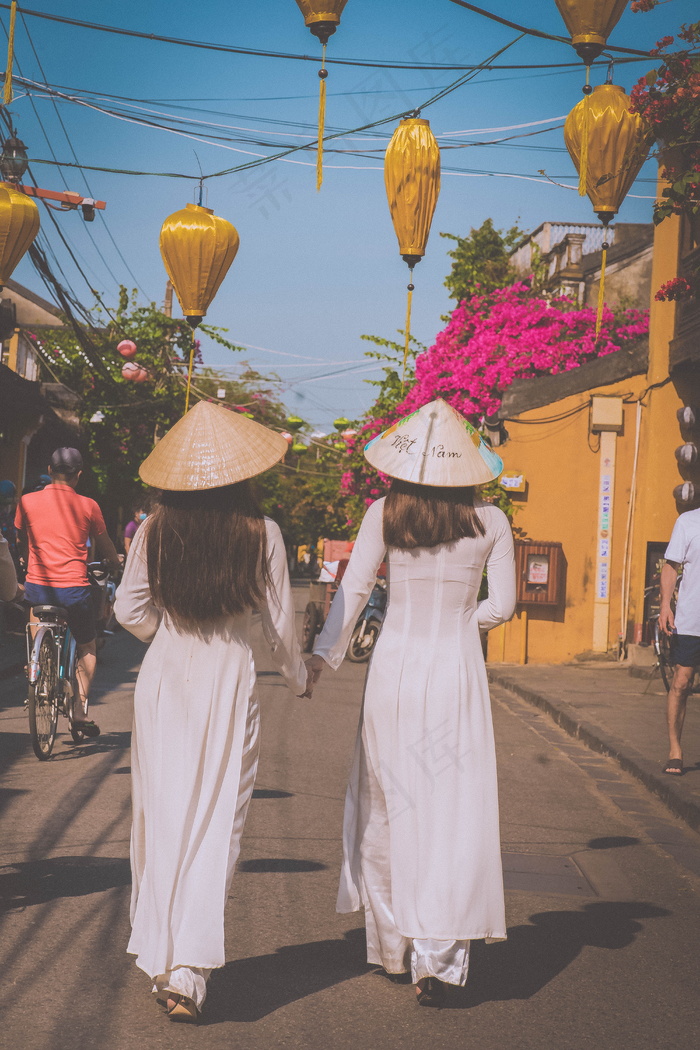 越南美女背影图片