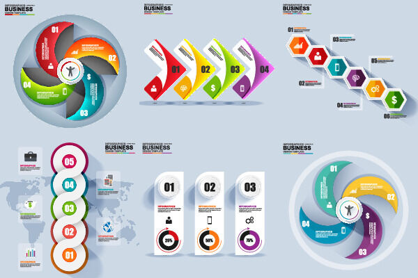 ppt素材3d数据图表模板可视化图形统计标签矢量图标模型ai源文件