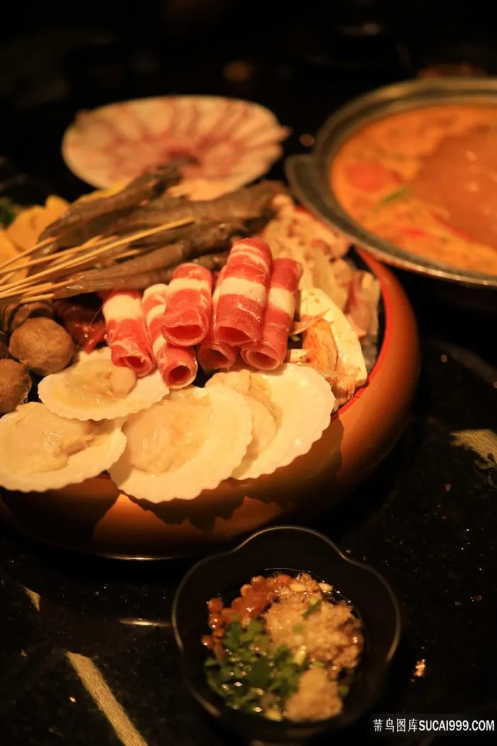 火锅食料羊肉卷