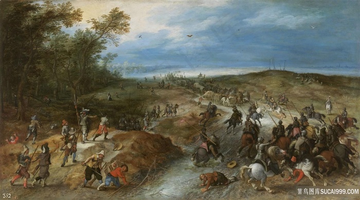 惊喜，联合国-骑士油画风景画