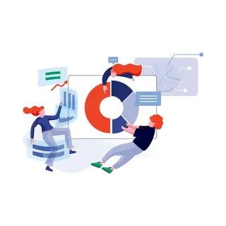 扁平化人物场景办公互联网等距ai矢量设计网页海报UI素材插画