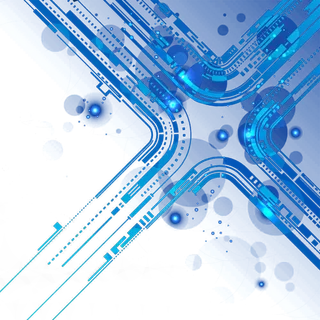 斑点蓝色光芒线条科技kv主视觉