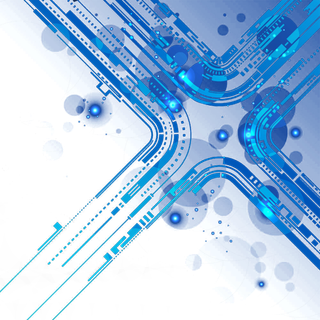 斑点蓝色光芒线条科技kv主视觉