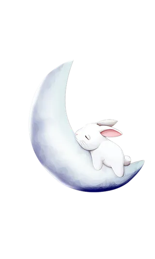 月亮兔子卡通兔年