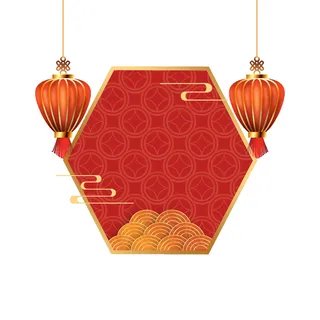 设计灯笼框装饰新年