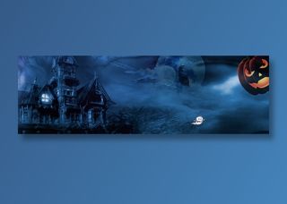 城堡鬼屋万圣节banner