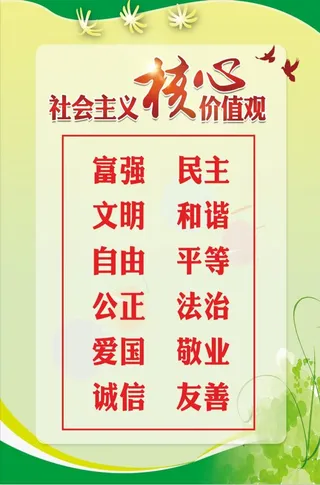 *核心价值观展板