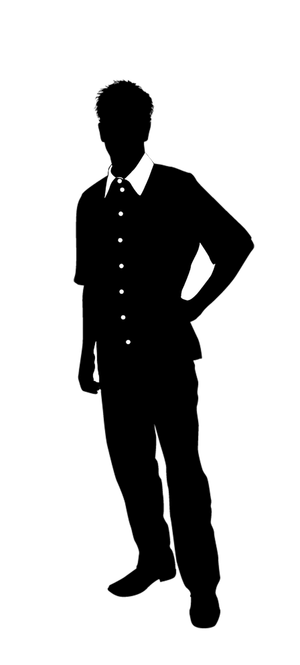 剪影人物男士