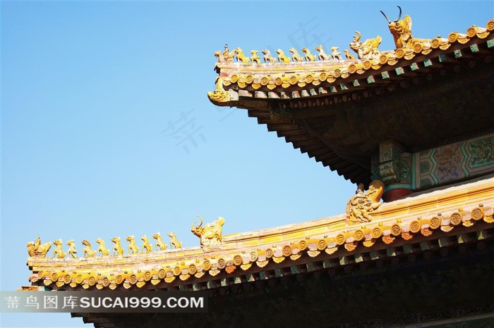 北京故宫宫殿屋檐角兽9兽