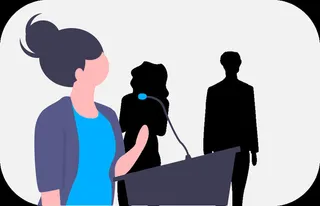 2.5d演讲插画小图标素材