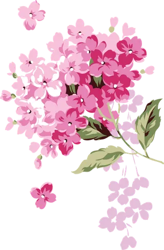 免扣丁香花海报设计元素