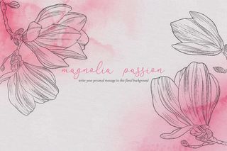 水彩粉色手绘花卉背景