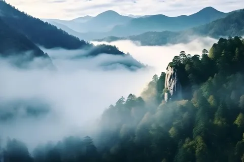 半山云朵光照背景 半山云朵光照背景
