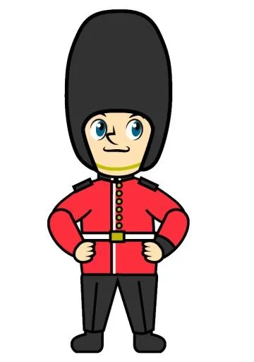 英国伦敦士兵 PNG免抠(622x883)