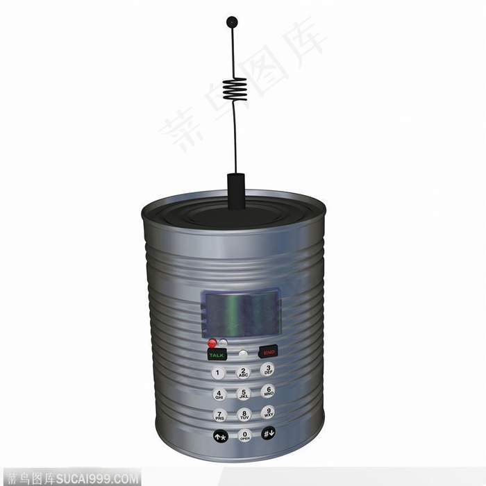 圆筒发射器 天线 按键