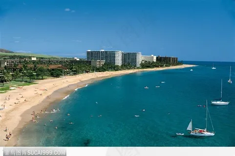 加勒比 海滩夏日 度假旅游  帆船