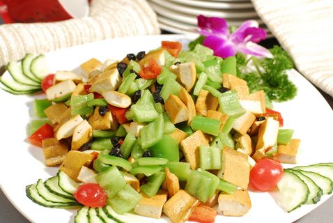  豆豉辣椒炒香干