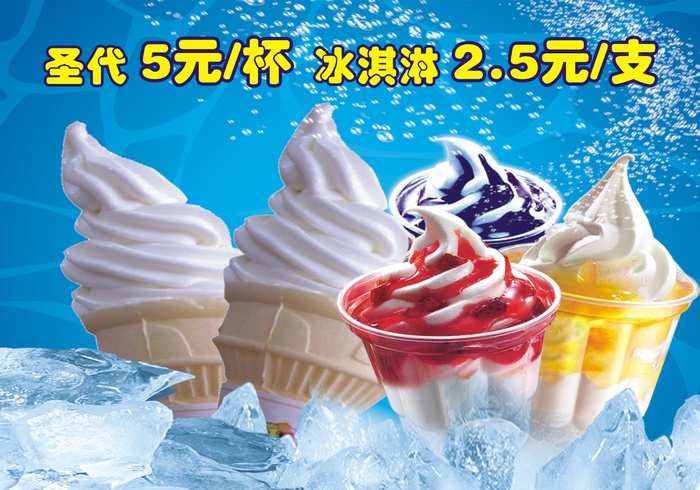 圣代冰激凌展板cdr矢量模版下载