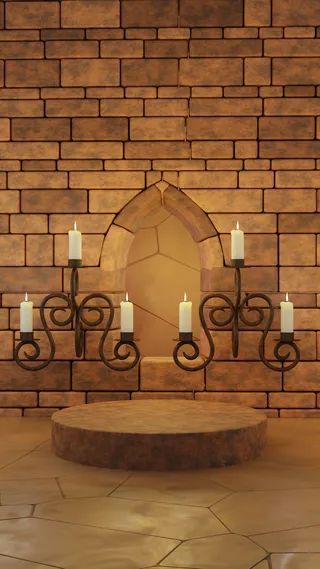 小清新电商c4d场景展台合层背景