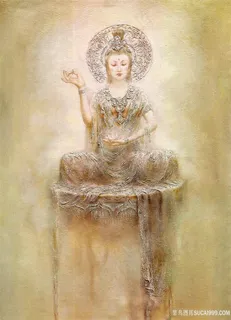 手绘观音艺术挂画