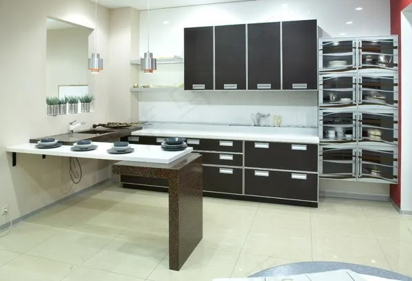 现代厨房效果图素材