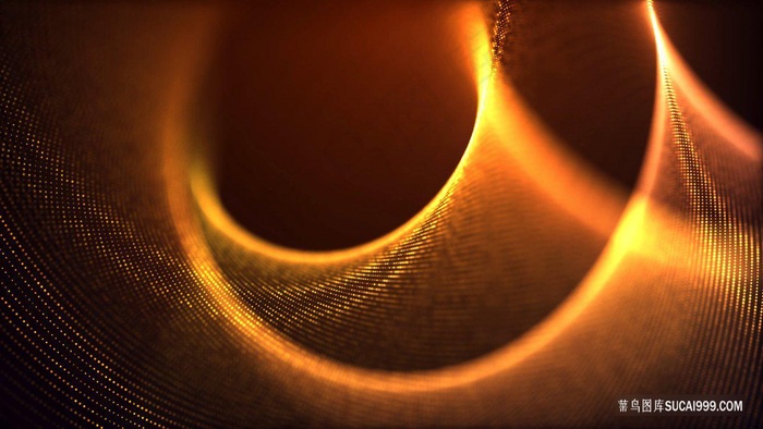 金色渐变线条粒子扩散炫光光线背景