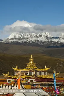 木雅金塔守望云端的神山雅拉雪山
