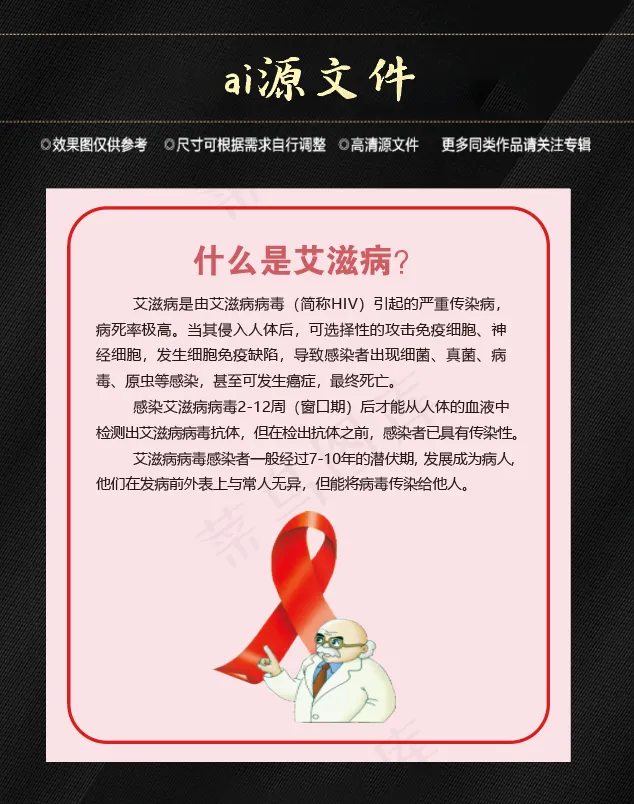 世界艾滋病日ai矢量模版下载