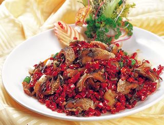 0911CC-145干豇豆煸鲫鱼