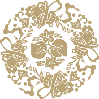 中国风传统吉祥寓意图案古代喜庆祥瑞纹样纹饰PNG免抠